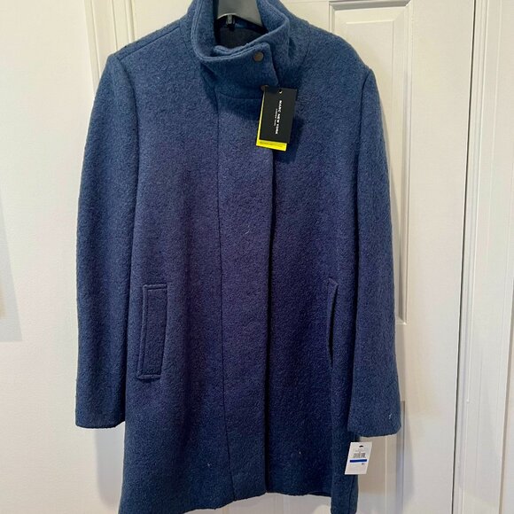 NWT Marc New York Verda Slim Wool-Blend Coat Blue XL - Picture 1 of 8